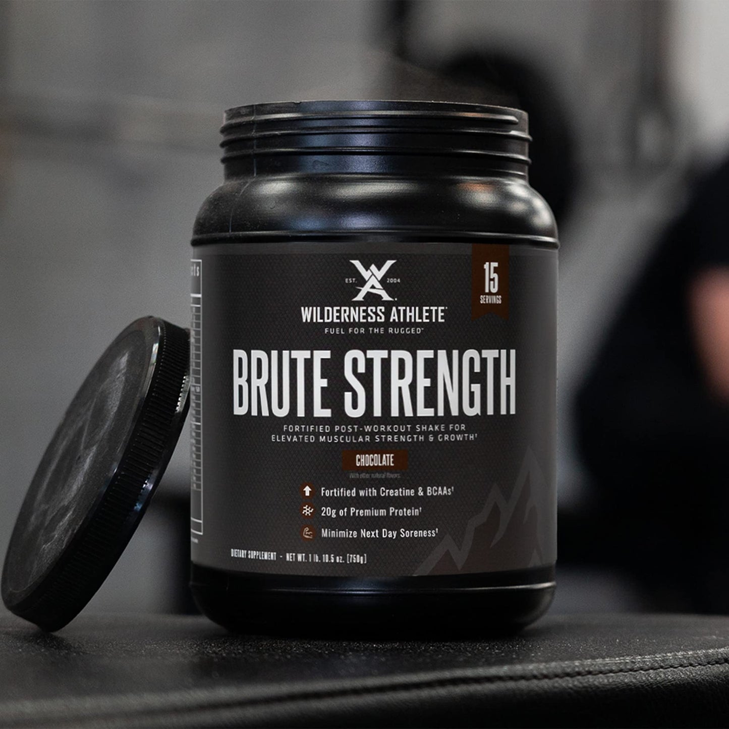Wilderness Athlete - Brute Strength BCAA Post Workout | BCAA Creatine Workout Powder - Premium Post Workout Recovery Drink | 15 Serving Tub (Apple Pie)