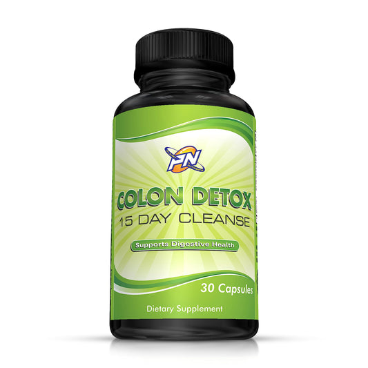 Planet Nutrients Colon Detox Capsules - Day Cleanse with Magnesium Supplement and Stool Softeners - Ultimate Detox Cleanse for Weight Loss & Gut Health for Women - Non-GMO- 30 Capsules