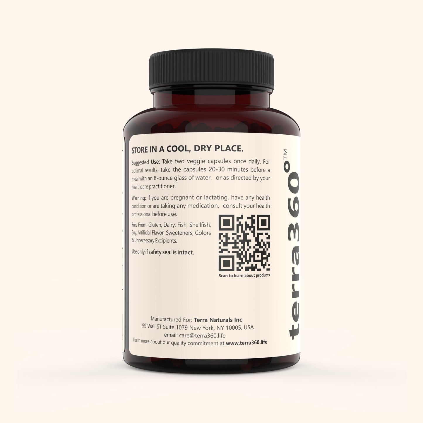 terra360° 800mg Moringa Capsules - Pure Moringa for Energy, Immune Support, Skin Health & Vitality - Nutrient-Rich Super Food with Essential Vitamins & Antioxidants, 60 Capsules