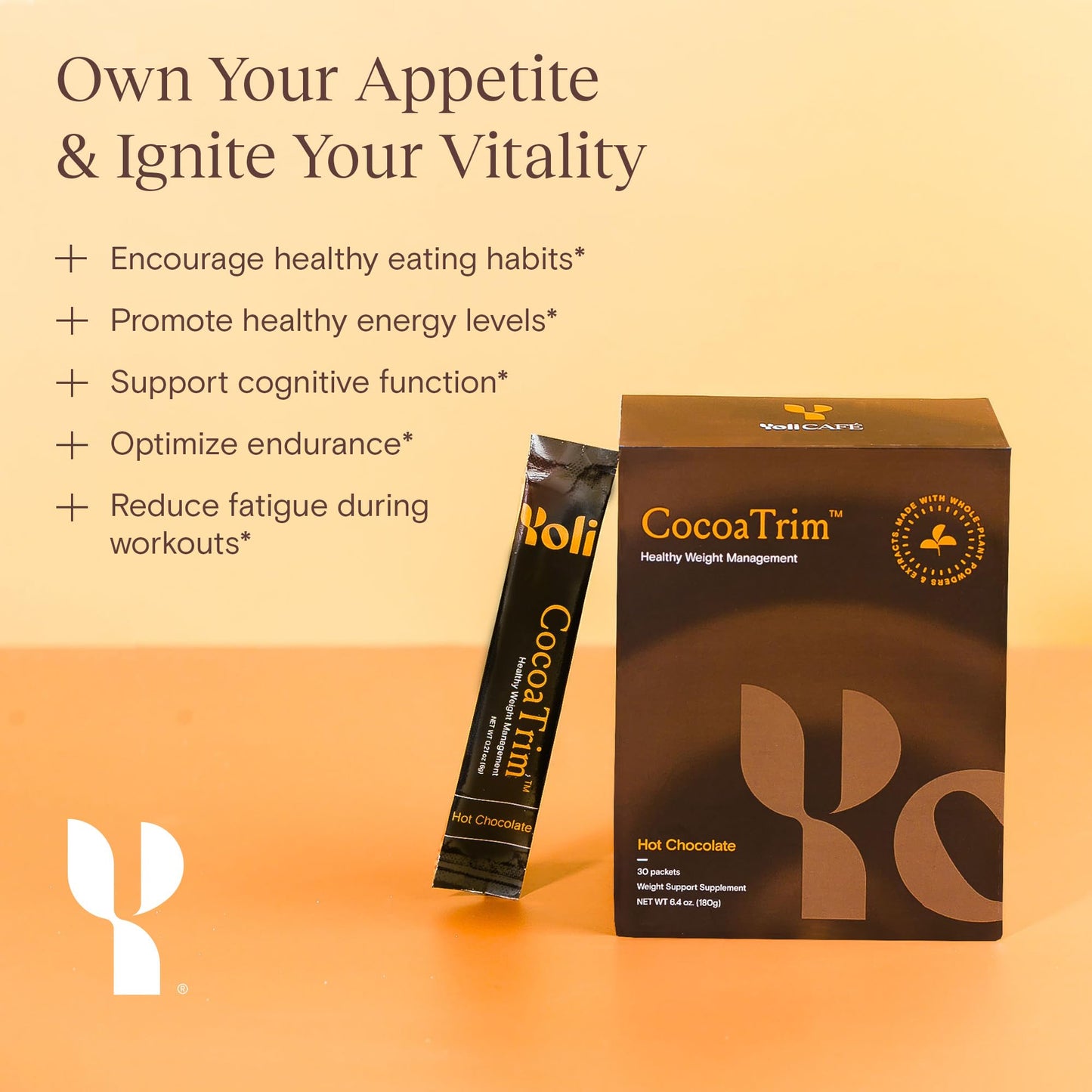 Yoli® CocoaTrim - Food Craving Suppressant - Chocolate Flavored Supplement Powder