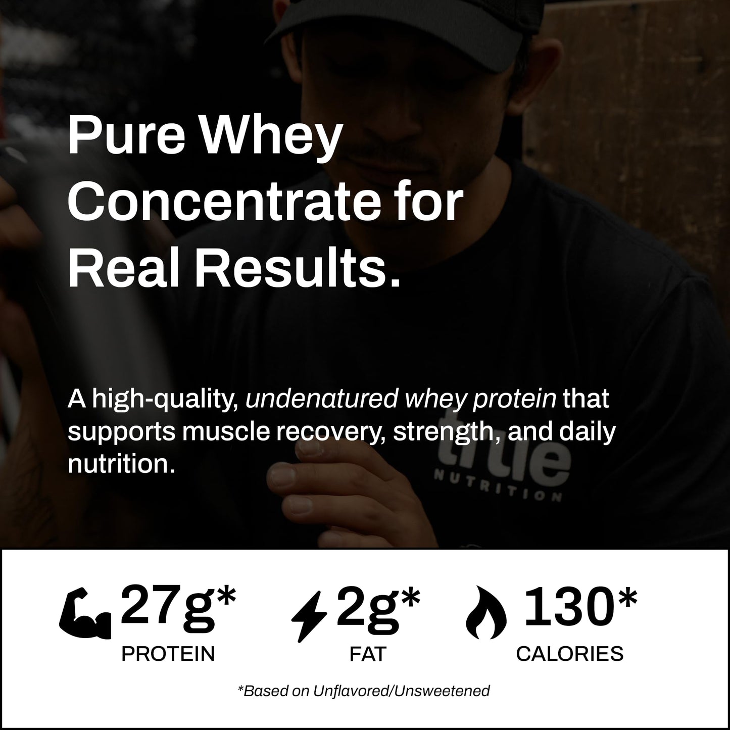 True Nutrition - Whey Protein Concentrate - 100% Whey Protein Powder - Fast Acting Low Carb Powder with Essential Amino Acids - High in Leucine - French Vanilla - 1lb.