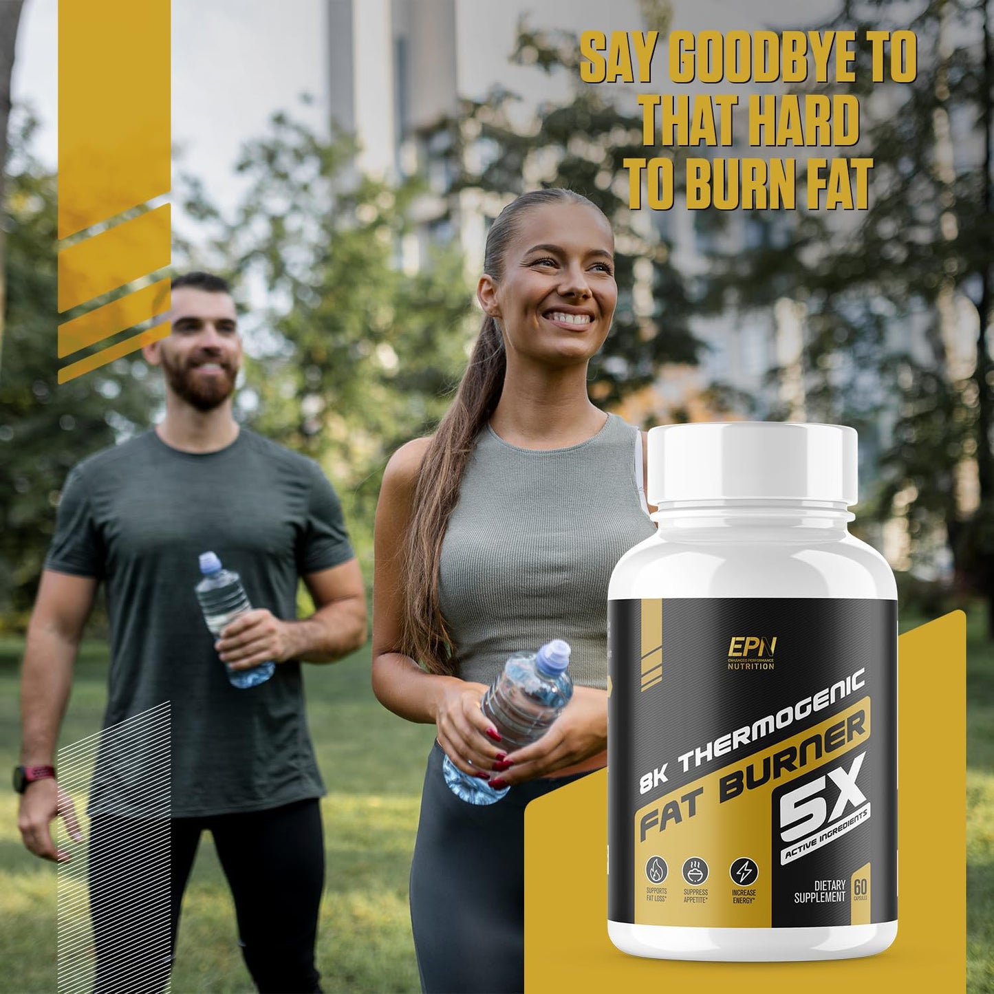 8K Thermogenic Fat Burner 5X | #1 New Weight Loss Supplement to Reduce Fat, Suppress Appetite, Boost Metabolism, Increase Energy w/Raspberry Ketone, Garcinia Cambogia, Green Tea + More - 60 Pills