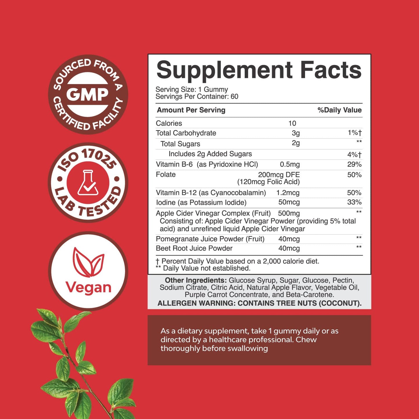 ACV Apple Cider Vinegar Gummies - Superfood Infused ACV Gummies Vitamins for Adults for Detox Cleanse Immune Support Digestion and Glowing Skin - Delicious Daily Energy with Vitamin B Complex