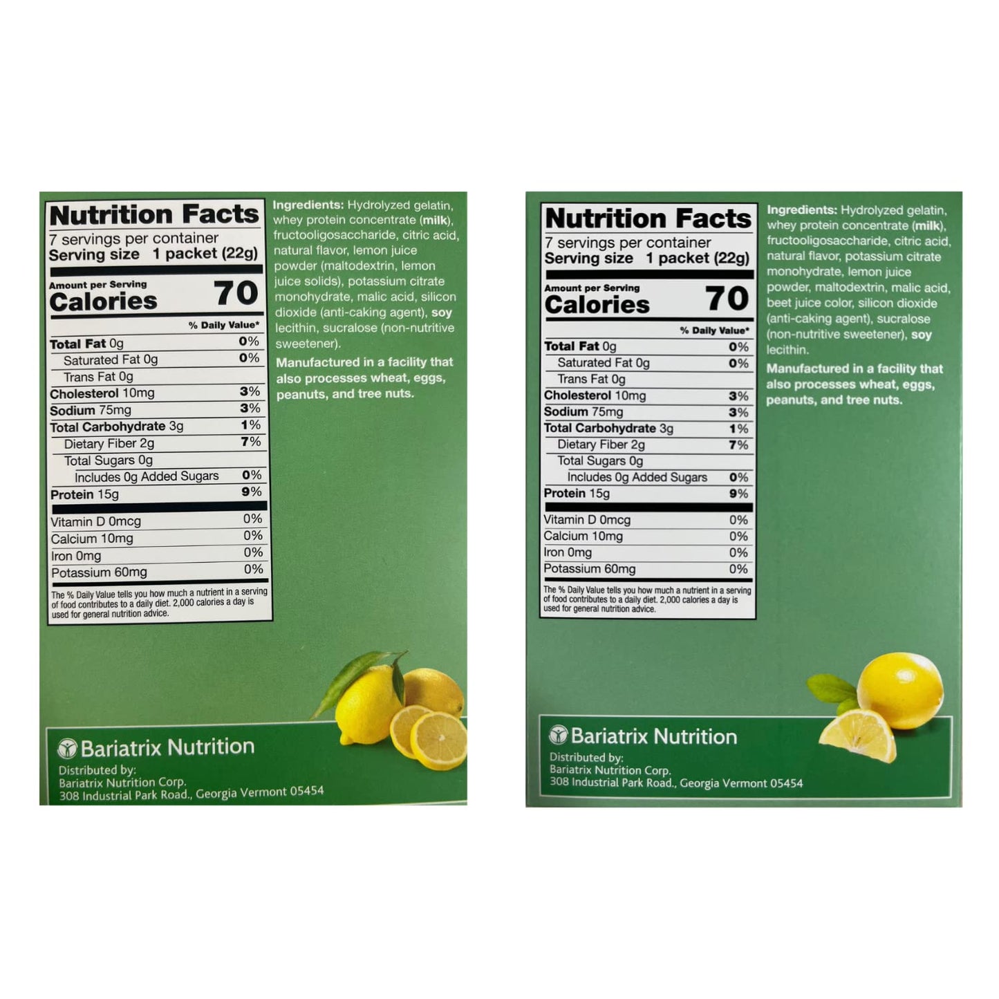 PROTIFIT - High Protein Lemon & Pink Lemonade Fruit Drink Mix, 15g Protein, Low Calorie, Sugar Free, Keto Friendly, 7 Servings Per Box, 2 Pack