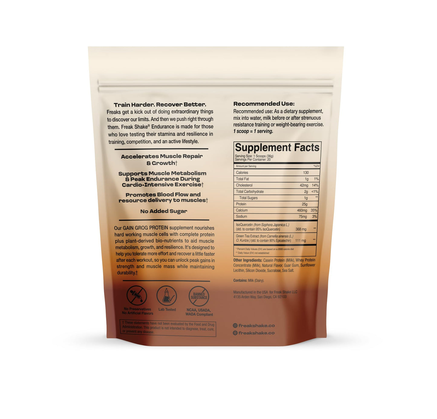 Vanilla Protein Powder - Casein & Whey Protein, 25g Complete Protein with Antioxidant Bio-Nutrient Blend for Muscle Resilience and Growth, No Added Sugar, Mix in Water or Your Smoothie, 20 Servings