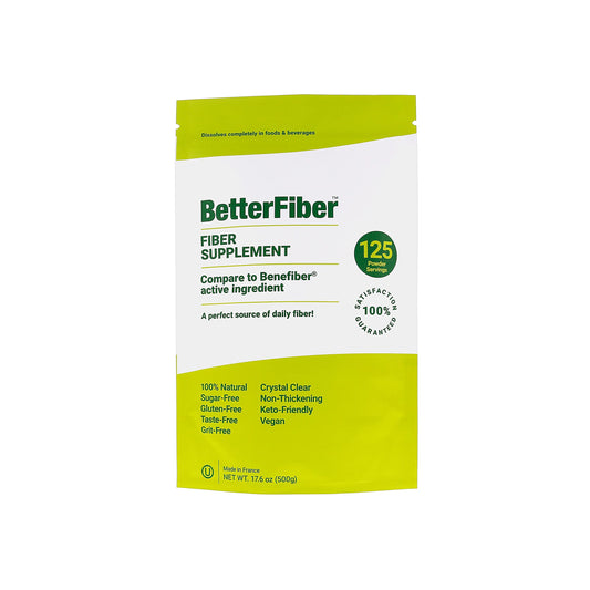 BetterFiber - Prebiotic Fiber Supplement [100% Generic Equivalent of Leading Brand] ⊘ Non-GMO Gluten-Free Vegan OU Kosher Certified - 17.6oz/500g (125 Servings)