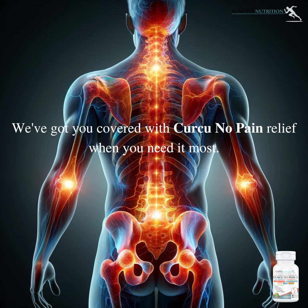 KAPPA NUTRITION Curcu No Pain Rx (90 Capsules) Supports Joints, Muscles.