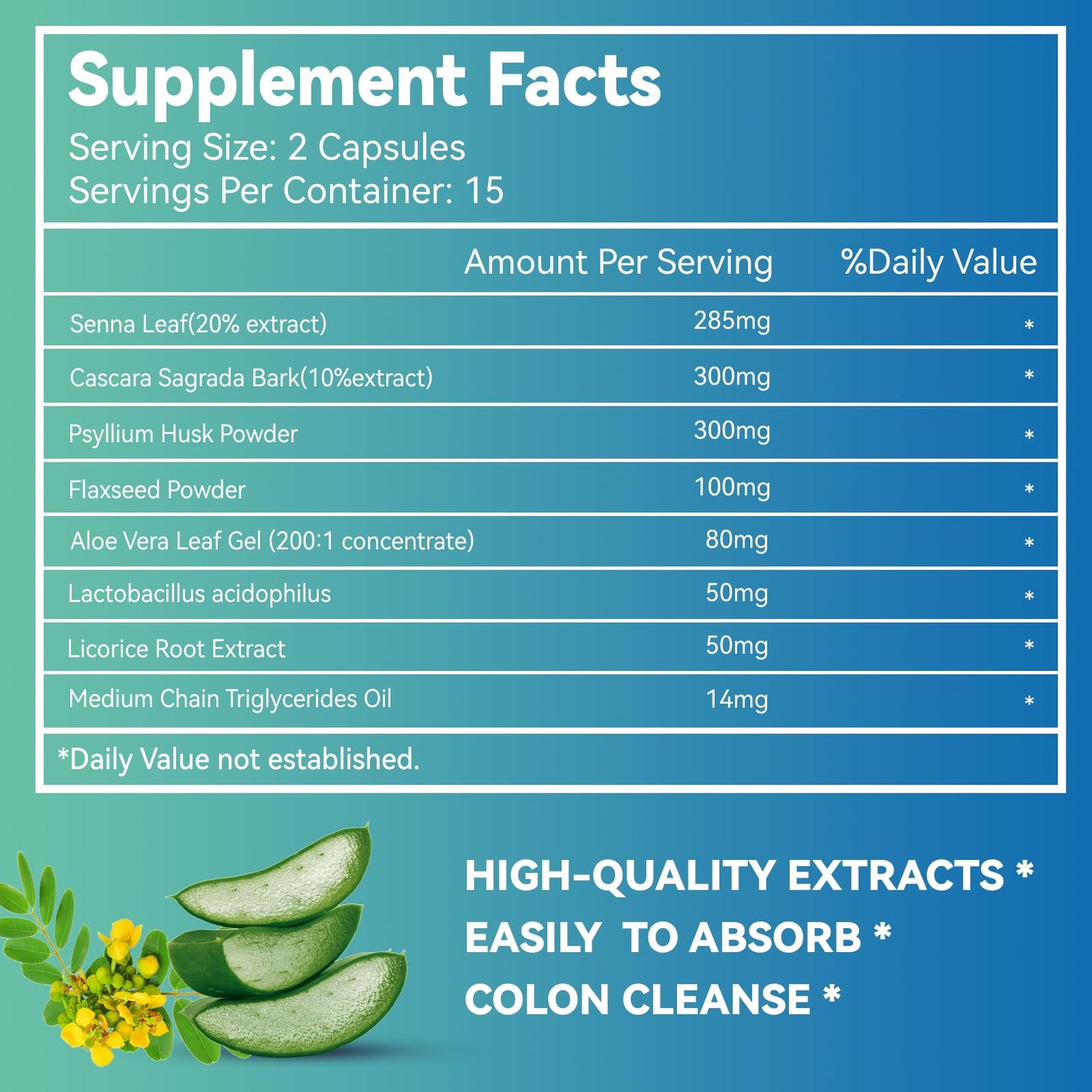 DIATMOON Gut Cleanse Capsules, Gut and Colon Support, Detox & Cleanse, for 15 Days, Non-GMOs, Non-Gluten, Vegan, Colon Cleanse Supplement, 30 Count