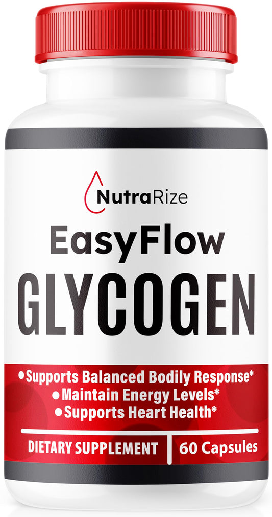 NutraRize Easy Flow Glycogen, EasyFlow Glycogen Support Capsules, Easy Flow Glyco Optimizer, Official EasyFlow Glyco Optimiser Caps, Easy Flow Detox Cleanse, Easy Flow Glycol (60 Capsules)