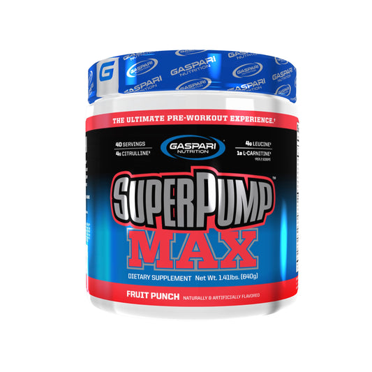 Gaspari Nutrition - SuperPump MAX - The Ultimate Pre Workout Powder, Sustained Energy Preworkout, Nitric Oxide Booster, Muscle Growth, Recovery & Replenishes Electrolytes - 40 Serving (Fruit Punch)
