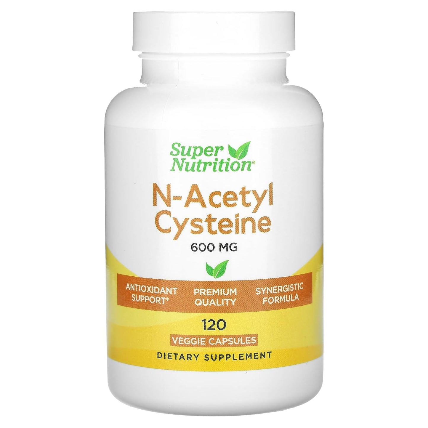 Super Nutrition N-Acetyl Cysteine, 600 mg, 120 Veggie Capsules