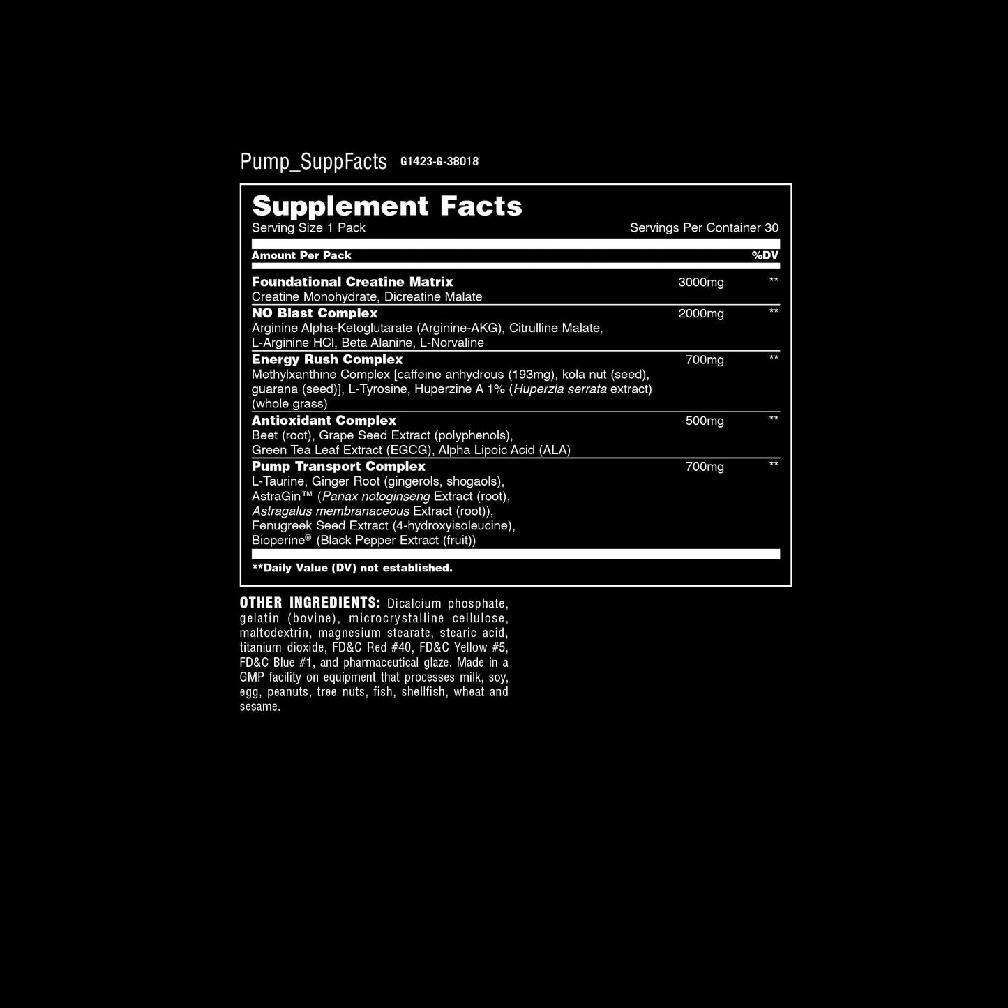 Animal Pump Pre-Workout Supplement - for Energy, Focus and Muscle Volumizing, with Nitric Oxide Boosters Including Stims and Nootropics, Creatine, and Ultimate Pump Enhancer, 30 Packs