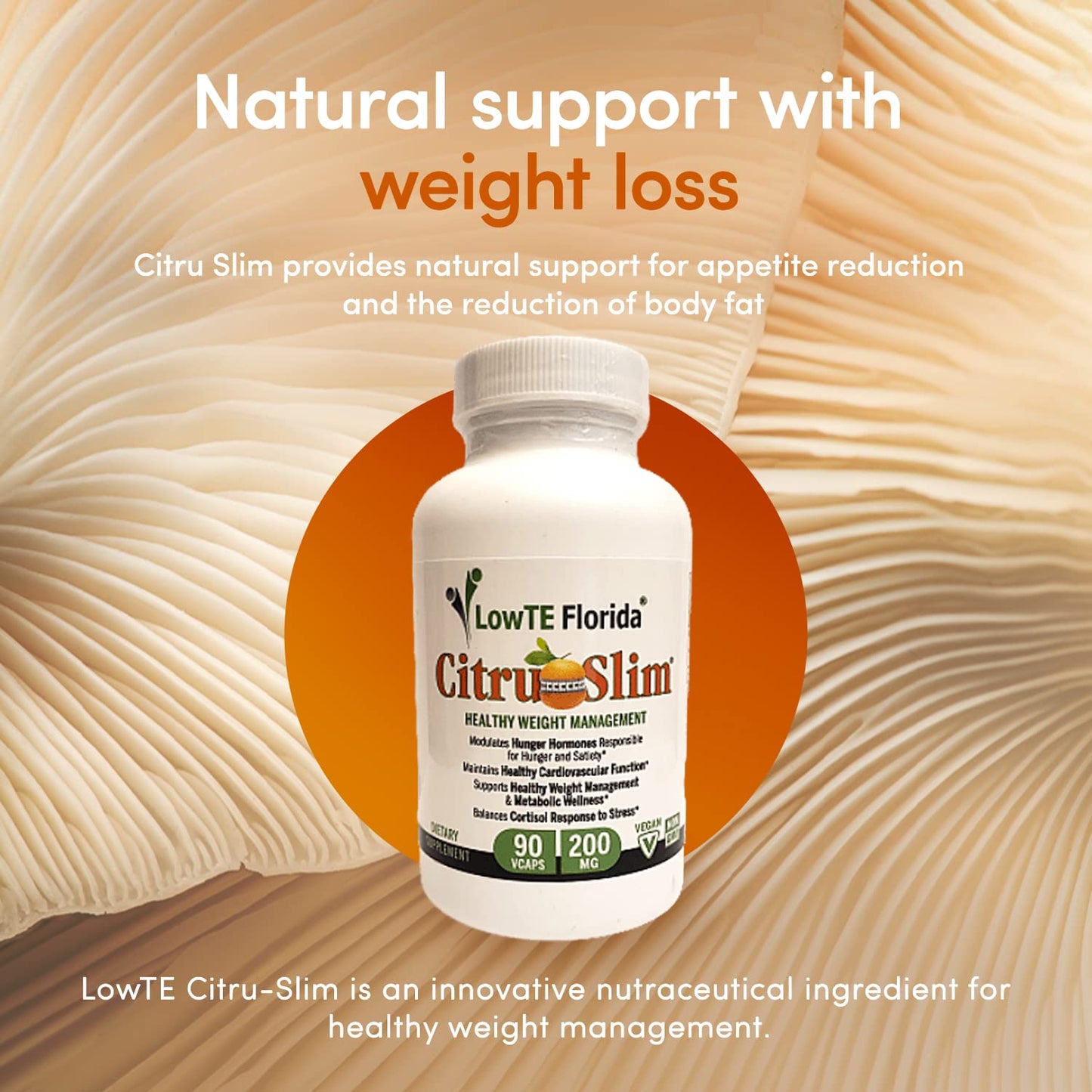 LowTE Florida Citru Slim 200 mg - 90 Capsules Appetite Control*, Enhanced Energy Levels* & Metabolism Support*, 30 Day Supply