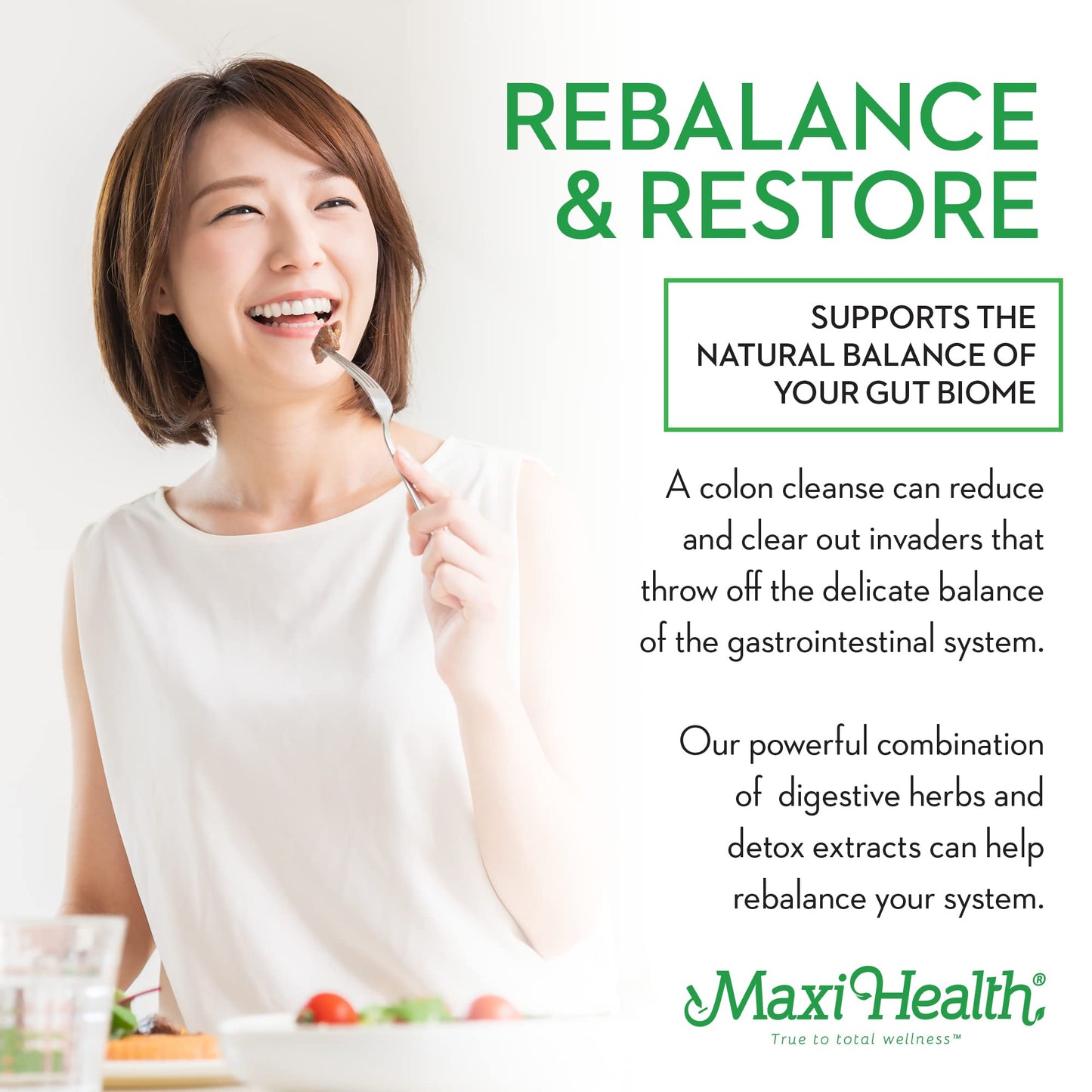 Maxi Health Intestinal Cleanse for Humans - Natural Digestive Colon Gut Flora Body Detox for Women - Gut Cleanse for Men - Bloated Belly Relief with Black Walnut Wormwood Herb (90 Capsules)