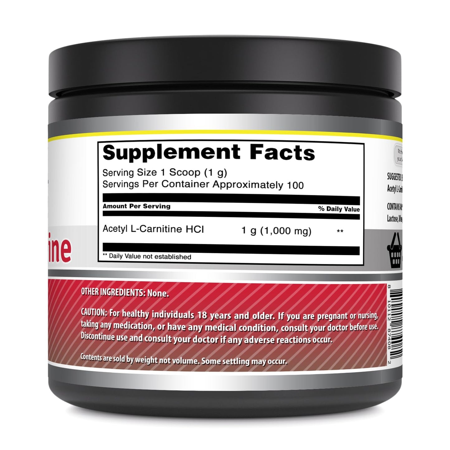 Amazing Formulas Acetyl L-Carnitine 100 Grams (3.5 Oz) Powder Supplement | 100 Servings | Non-GMO | Gluten Free | Made in USA
