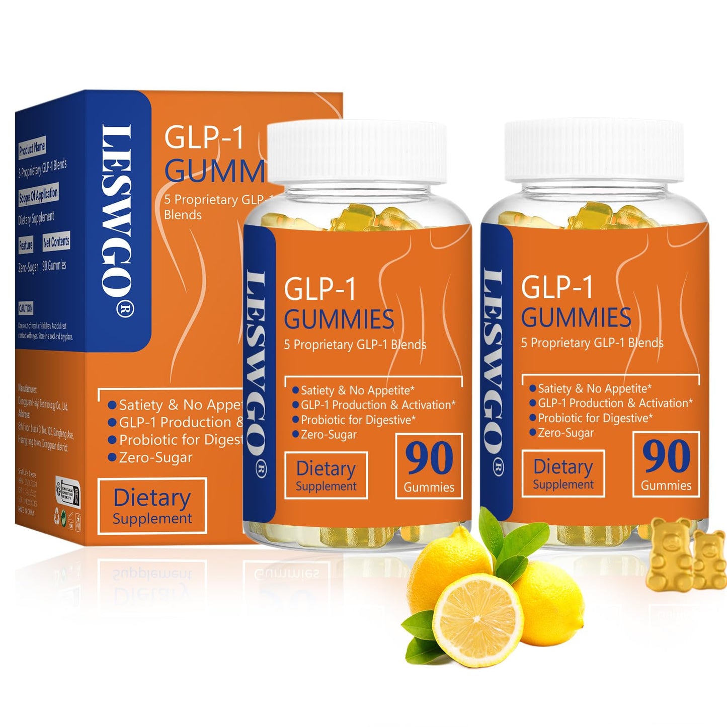 Vjningu GLP-1 Gummies | GLP-1 Supplement- Probiotic, Berberine, Fiber Support GLP-1 Naturally GLP-1 Probiotic Gummies for Women & Men(Yuzu Flavor,90 Gummies) (Pack of 2, Yuzu Flavor,90 Gummies)