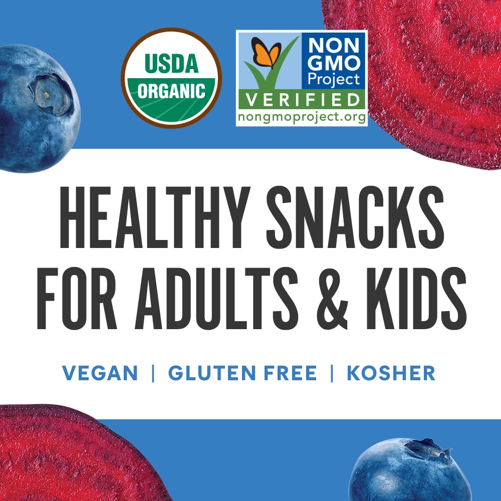 Noka Superfood Smoothie Pouches Blueberry Beet 4 Pack with Plant Protein Prebiotic Fiber  Flax Seed Organic Gluten Free Vegan Healthy Fruit Squeeze Snack Pack 422oz Each