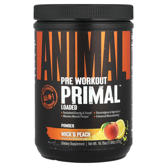 Animal Pre-Workout Primal - Wick'd Peach (16.75 Oz. / 25 Servings)