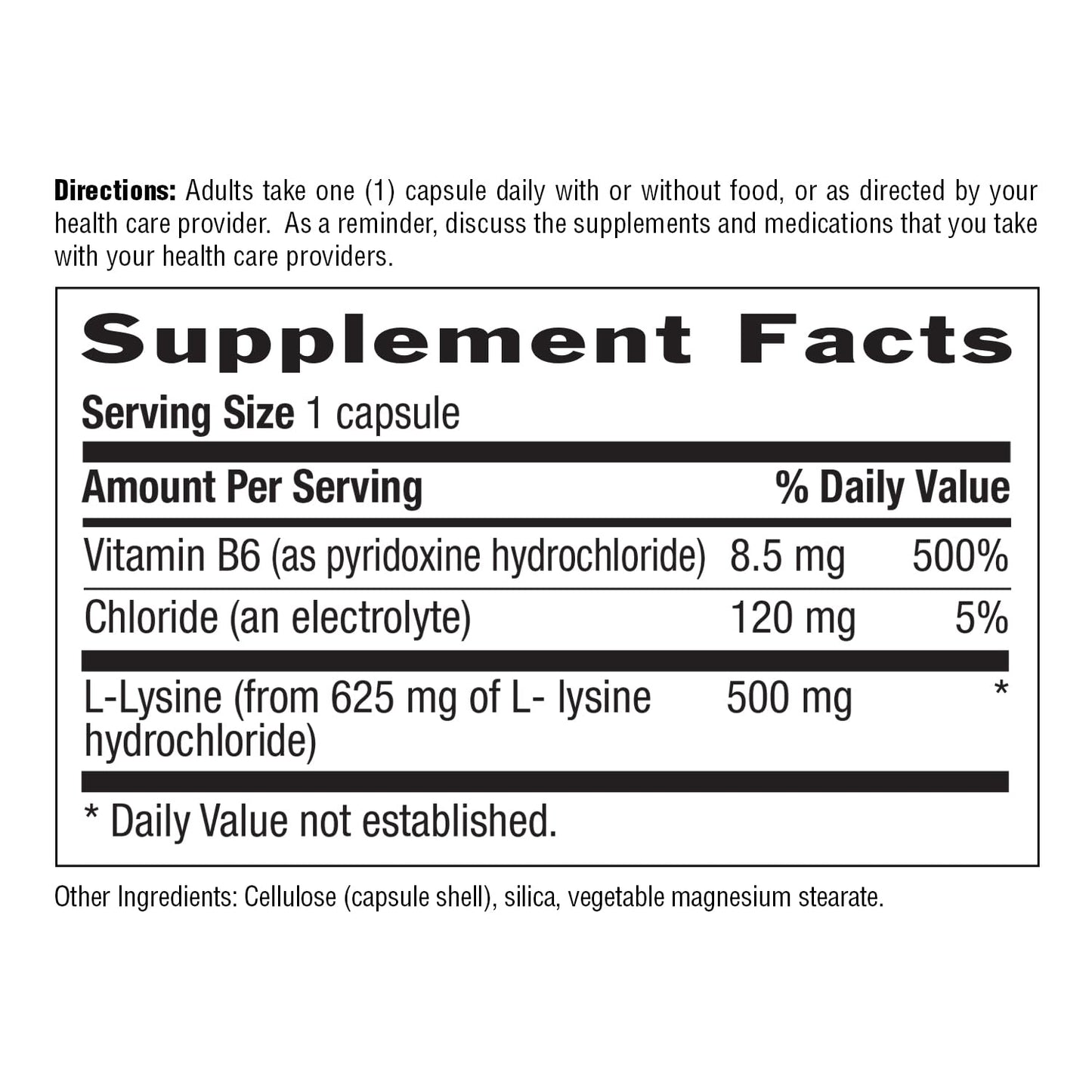 Country Life L-Lysine 500mg with B-6, Supports Immune Health, Promotes Collagen Renewal in Lips and Mouth, 250 Vegan Capsules, Certified Gluten Free, Certified Vegan