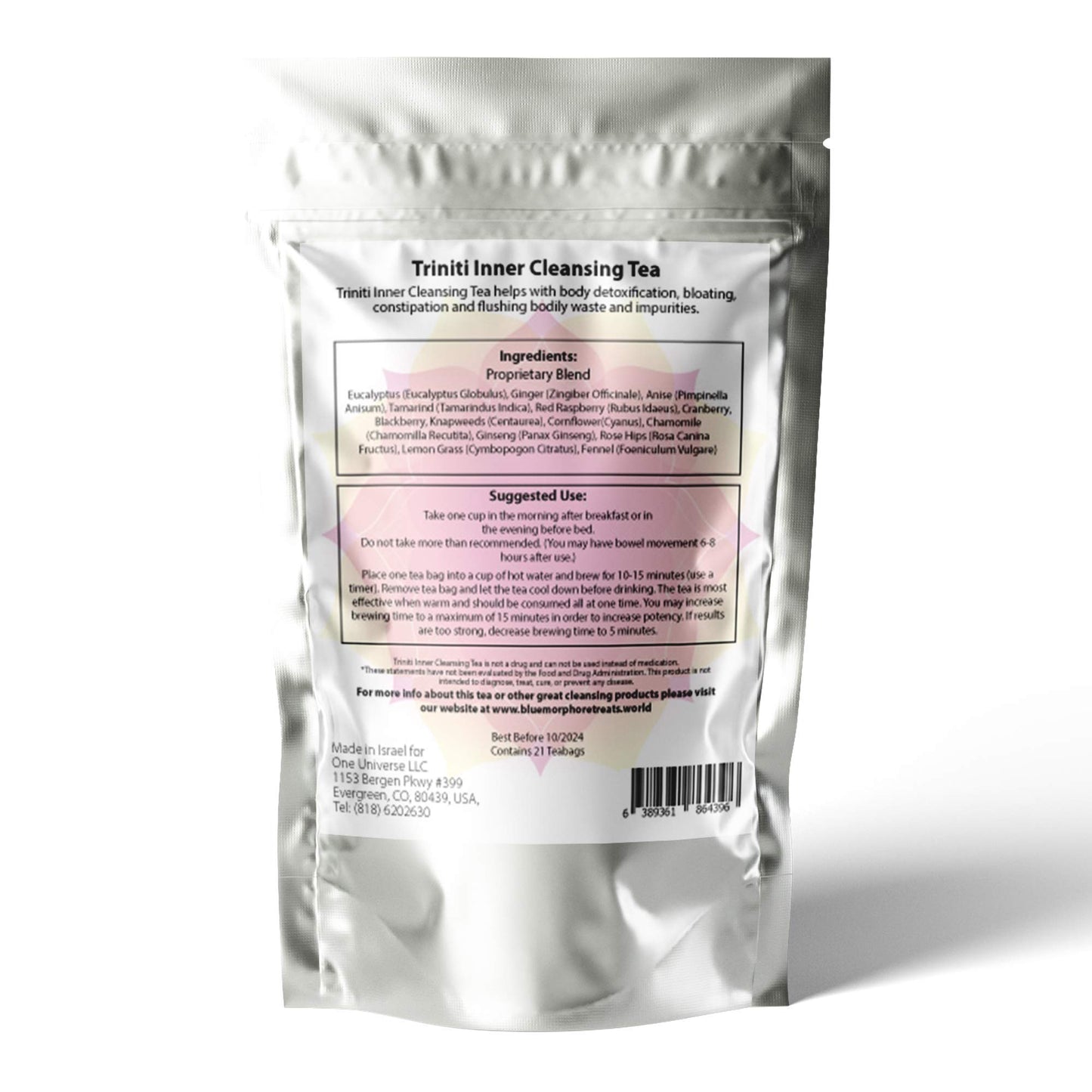Blue Morpho Detox and Cleanse Tea: Shamanically Charged, 21-Teabag Cleansing Tea Non-GMO - Energetically Charged Herbal Tea