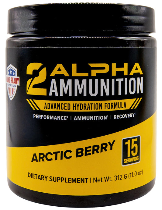 MAKE READY NUTRITION 2ALPHA Ammunition Arctic Berry - Hydration, Energy Drink, and Immune Support with Vitamin C, Calcium, Potassium, D-Ribose, Magnesium, and Zinc - 312g