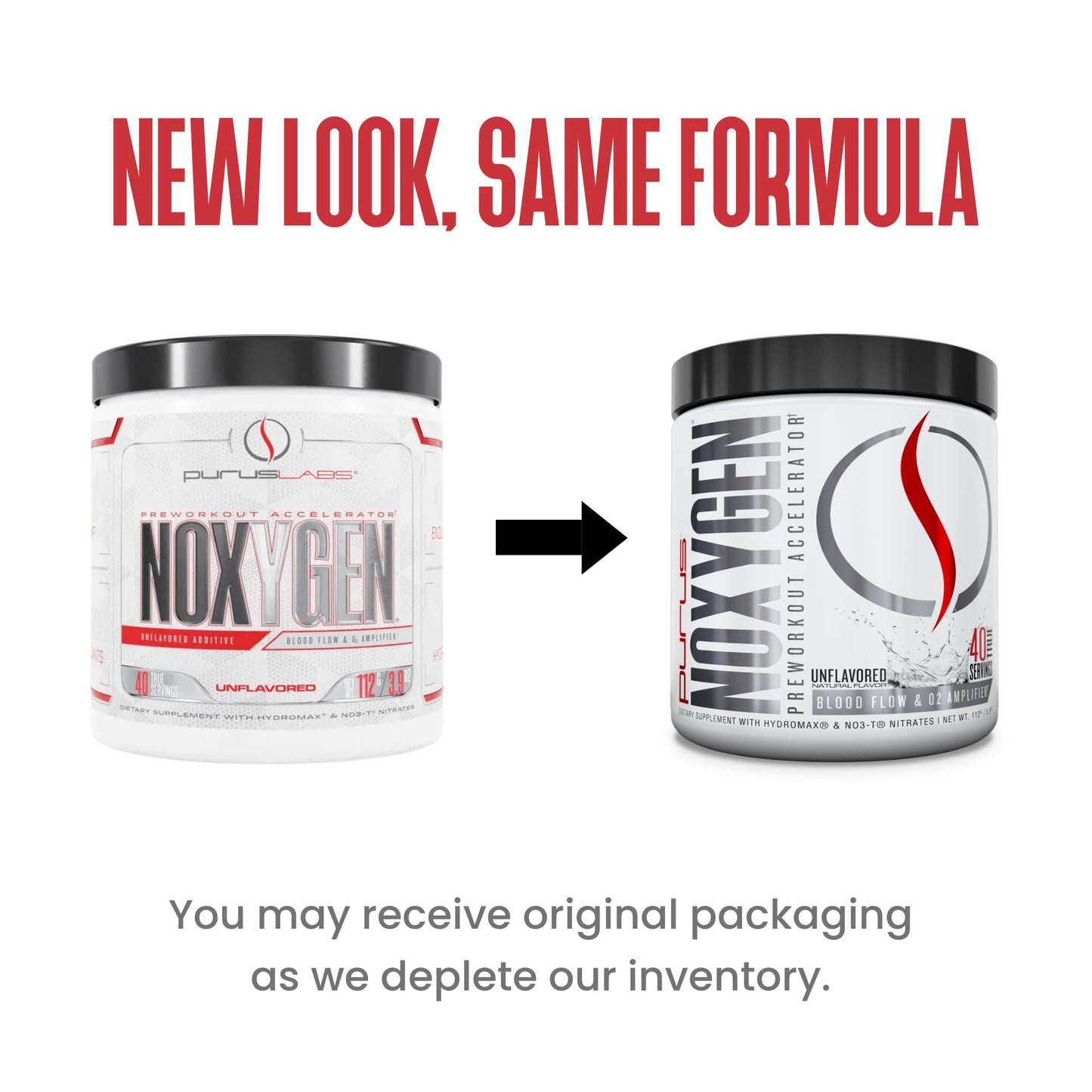 Purus Labs NOXYGEN Powder, 40 Servings (Unflavored)
