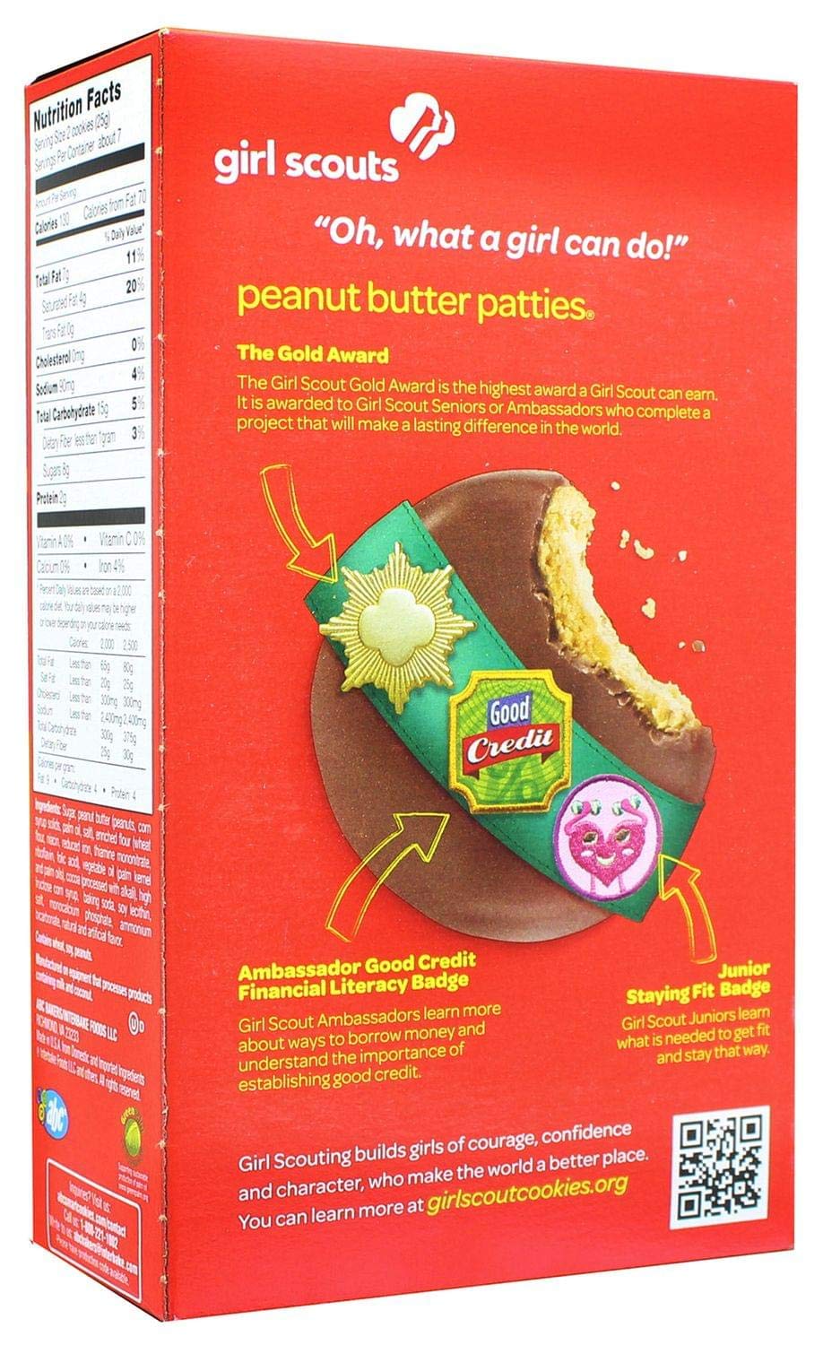 Girl Scout Peanut Butter Patties Cookies 65 Ounce Box