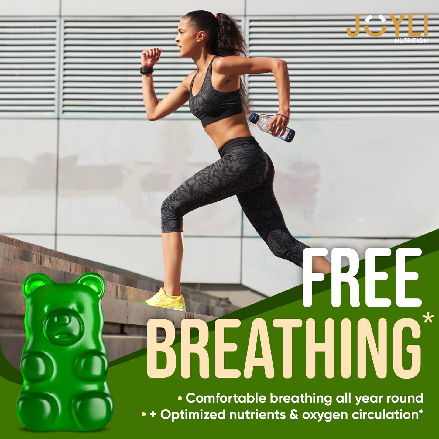 JOYLI Hemp Gummies - Natural Lung Cleanse with Mullein Leaf & Reishi Mushroom - Extra Strength Clean Lung Support Supplement with Vitamins A, C, D & E - Sugar-Free, Vegan, Non-GMO - 60 Edibles