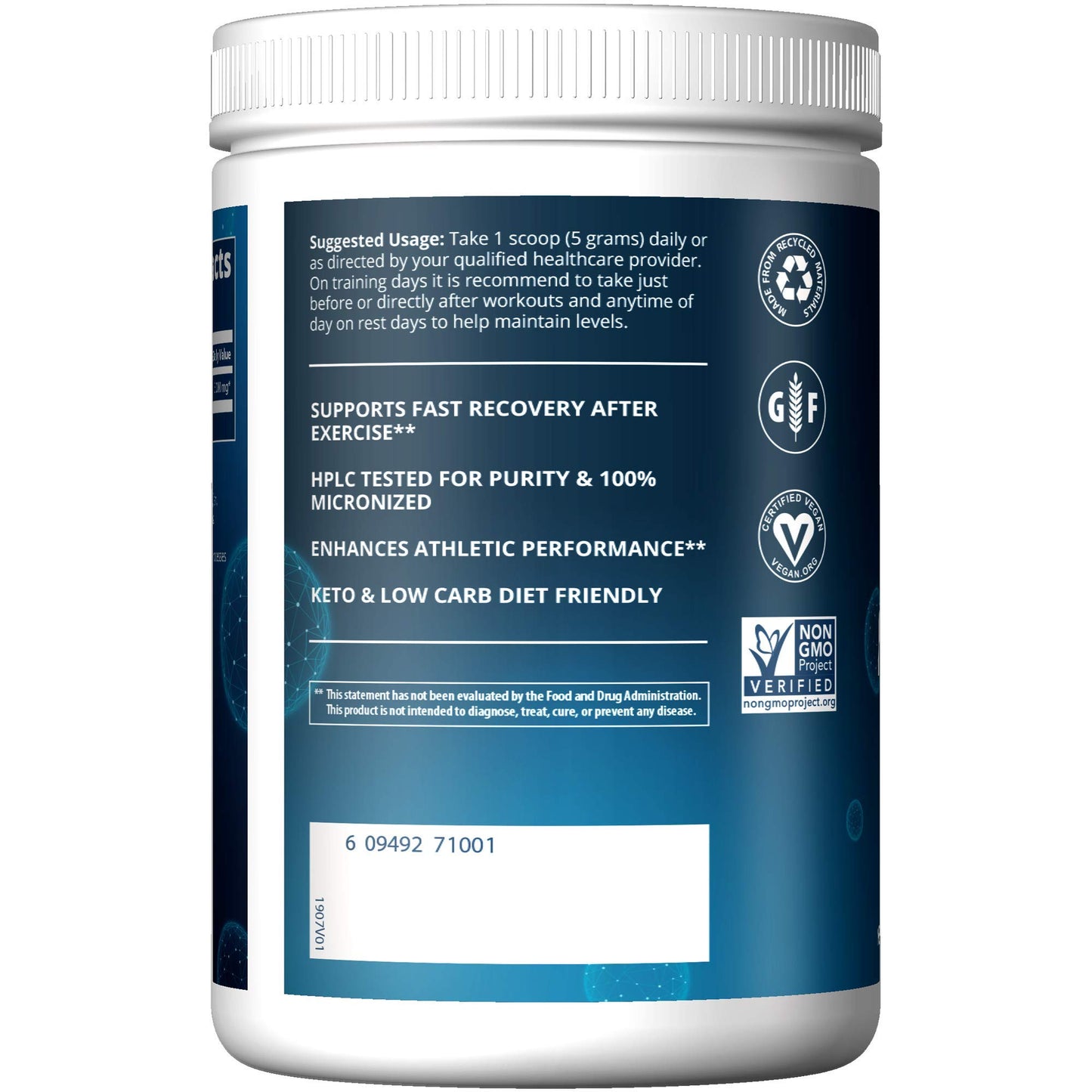 Creatine Monohydrate Powder (Micronized) - 325g - Powder