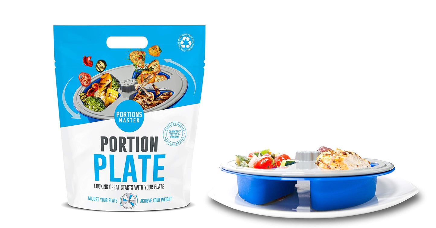 Portions Master All in One Plate | Diet Weight Loss Aid | Food Management & Servings Control (All in One)