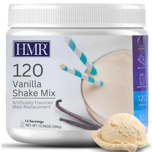 HMR 120 Vanilla Shake Meal Replacement Powder | Vanilla Shake Mix to Support Healthy Weight Loss | 12g of Protein | Nutritional Drink | Low Calorie Food | 12 Servings