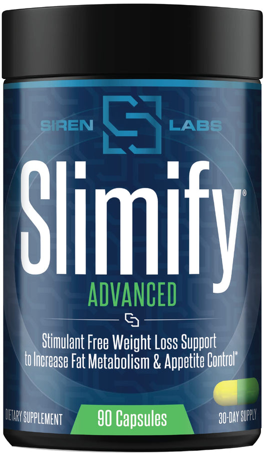 Siren Labs Slimify Advanced Fat Burner for Weight Loss - Garcinia Cambogia, African Mango, and Grains of Paradise - Boost Metabolism, Decrease Appetite, and Increase Energy - Stim Free (90 Capsules)