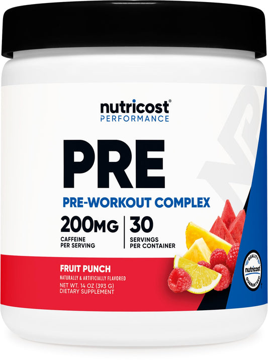Nutricost Pre-Workout Complex Powder (30 Servings, Fruit Punch) - with Beta-Alanine, Taurine & Amino Acids