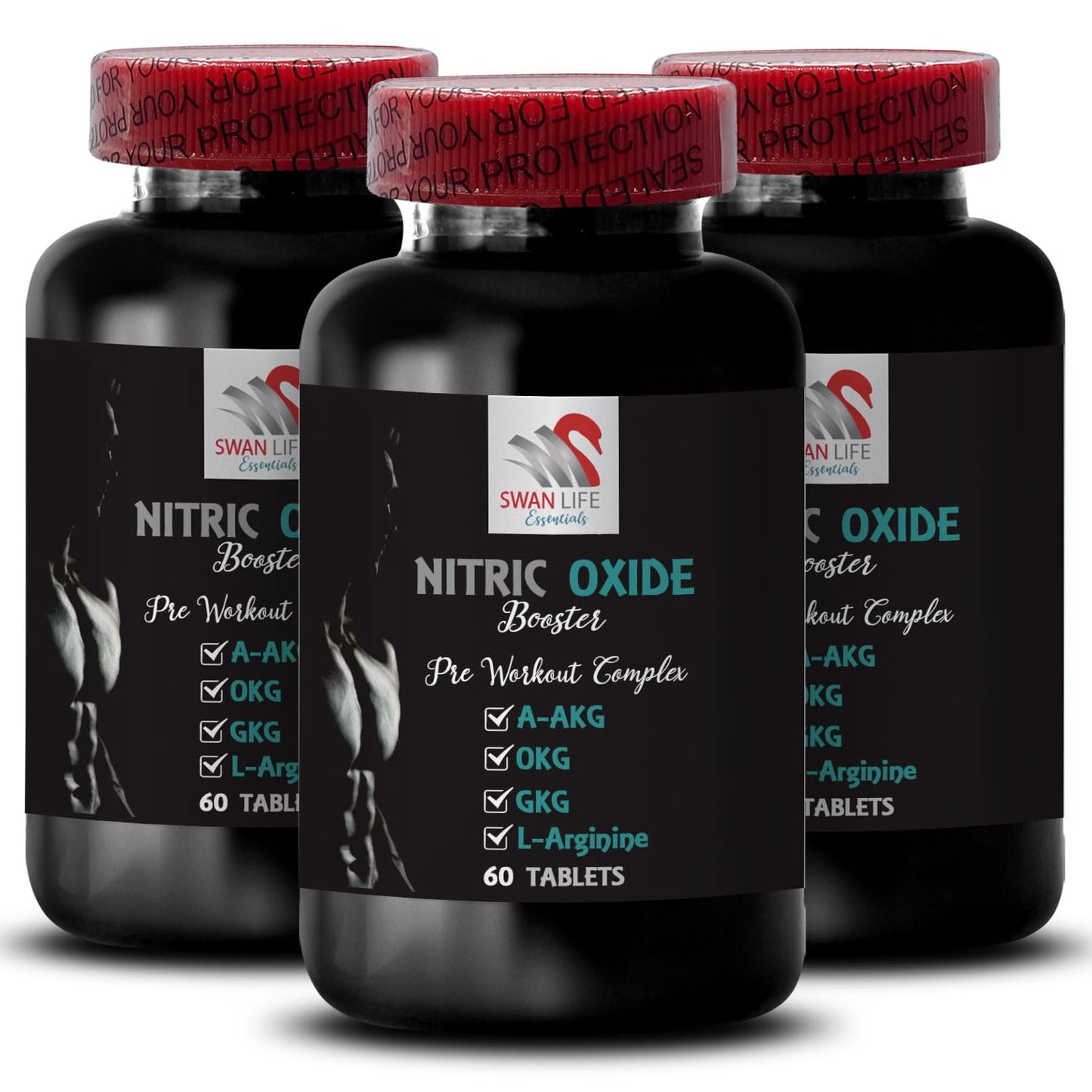 Stamina blend - NITRIC OXIDE BOOSTER - nitric oxide supplements for men, nitric oxide booster supplement, energy supplement, endurance formula, workout recovery, power supplement 3 Bottle 180 Tablets