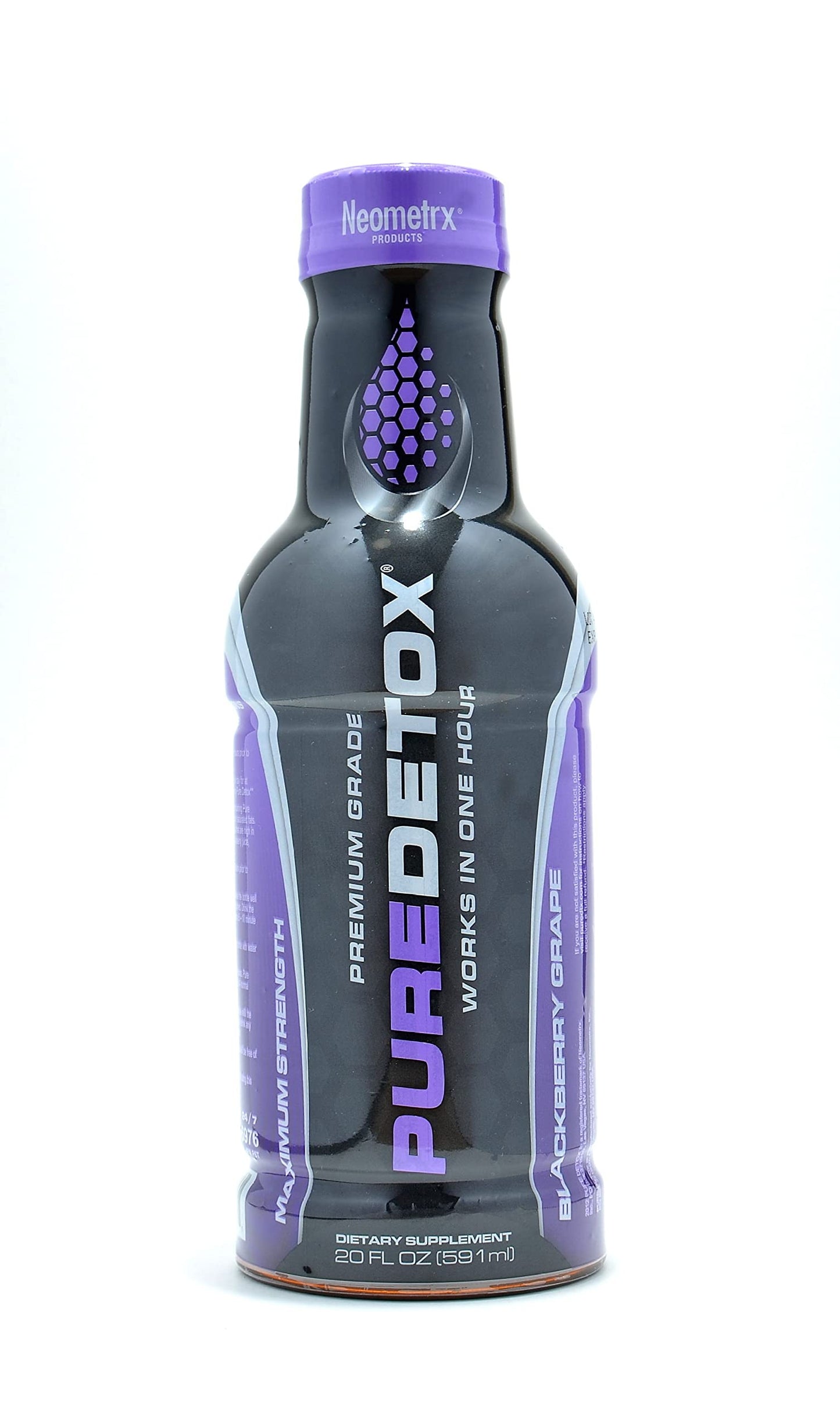 Detox Pure Neometrx Same-Day Maximum Strength Detox Drink, BlackBerry Grape Flavor, 20 Fl Oz