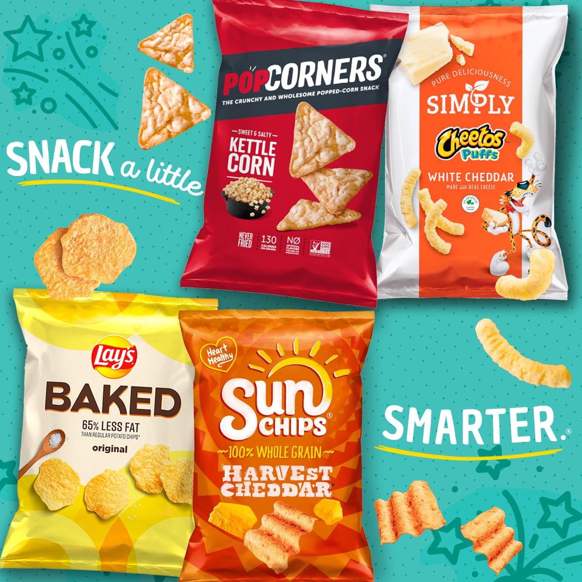 SunChips Multigrain Snacks Harvest Cheddar 1 Ounce Pack of 104