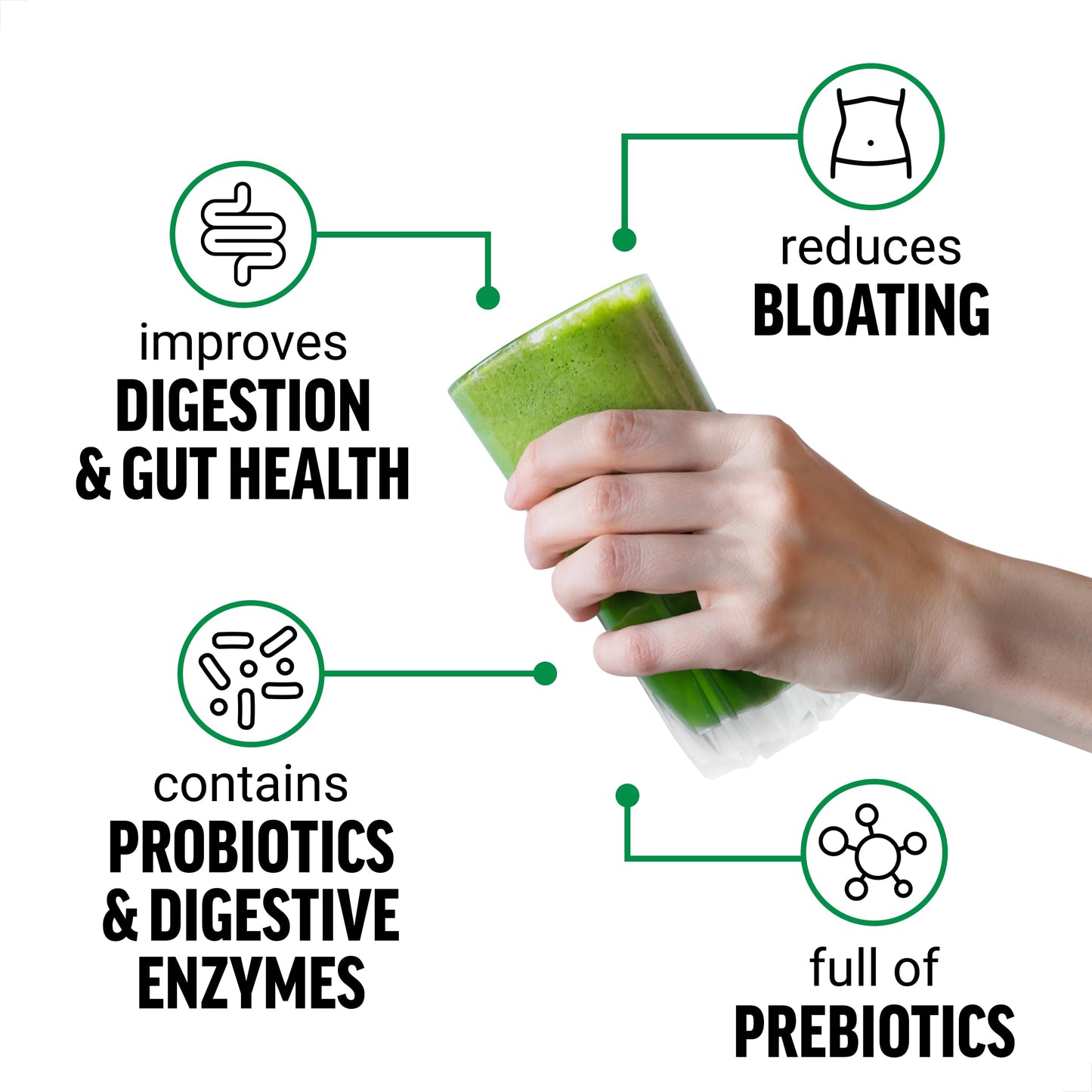 Force Factor Smarter Greens Superfoods Powder to Support Digestion, Gut Health, Bloating, Greens Powder with Probiotics, Prebiotics, Digestive Enzymes, & Adaptogens, Pomegranate Berry, 30 Servings