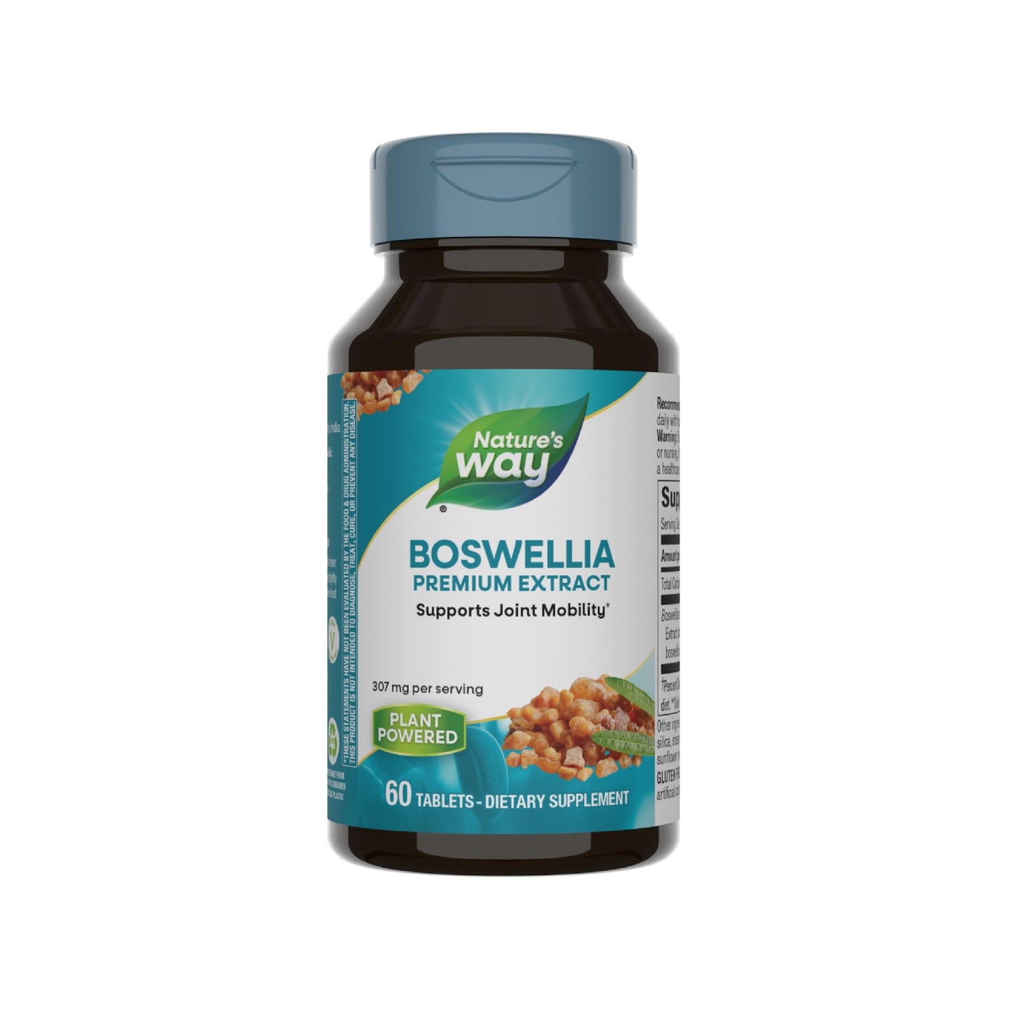 Nature's Way Boswellia Premium Extract, Supports Joint Mobility*, 307 mg Boswellia serrata Extract per Serving, Frankincense Supplement, Gluten Free & Vegan - 60 Tablets (Packaging May Vary)