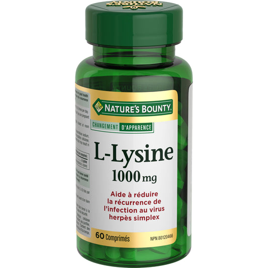 Nature's Bounty L-Lysine - 1000 mg - 60 Tablets