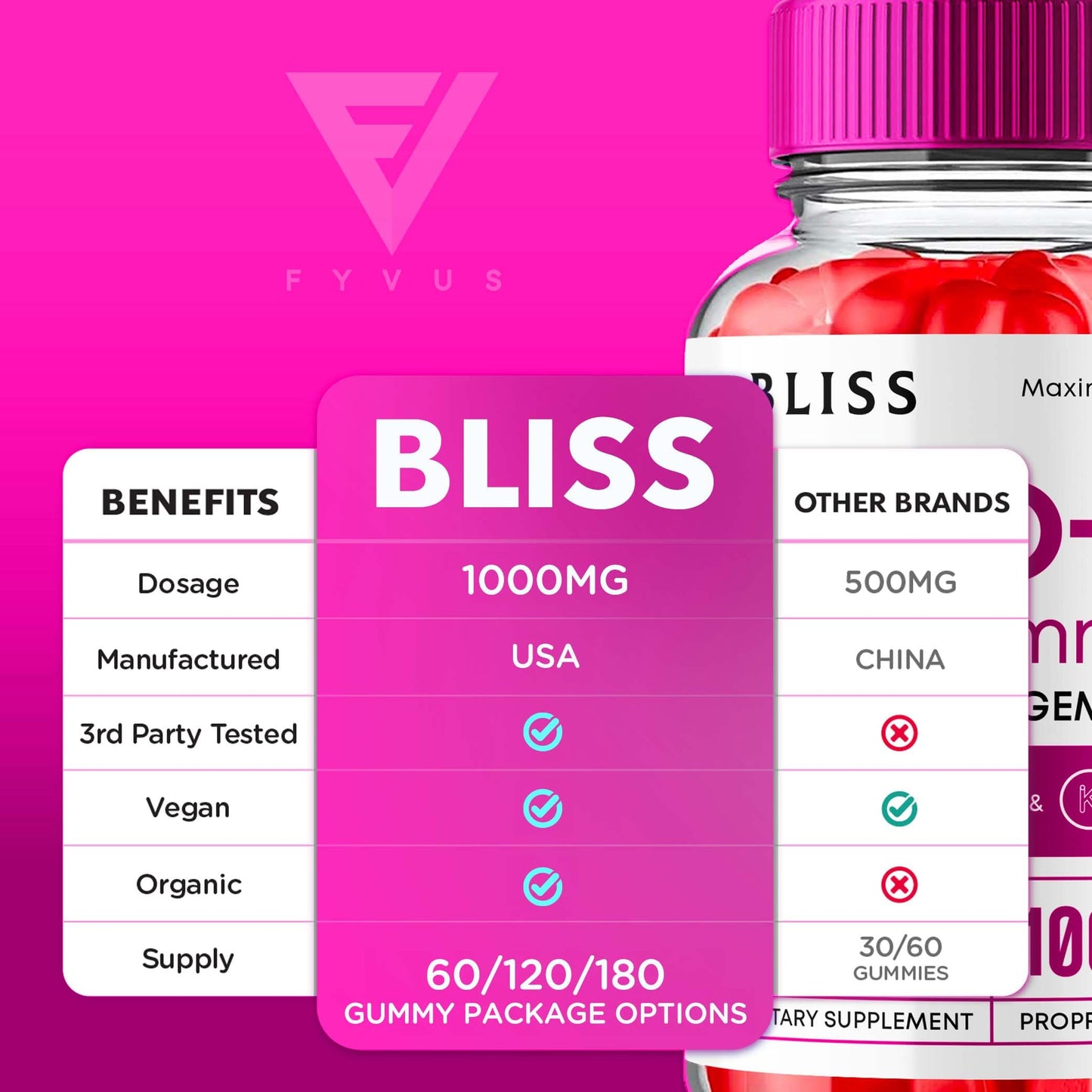 2 Pack Bliss Keto ACV Gummies Advanced Support, Bliss Keto Gummies, Keto Bliss Maximum Strength Keto+ ACV Apple Cider Vinegar Folate Vitamin Supplement, Blissketo 1000MG Beet Root (120 Gummies)