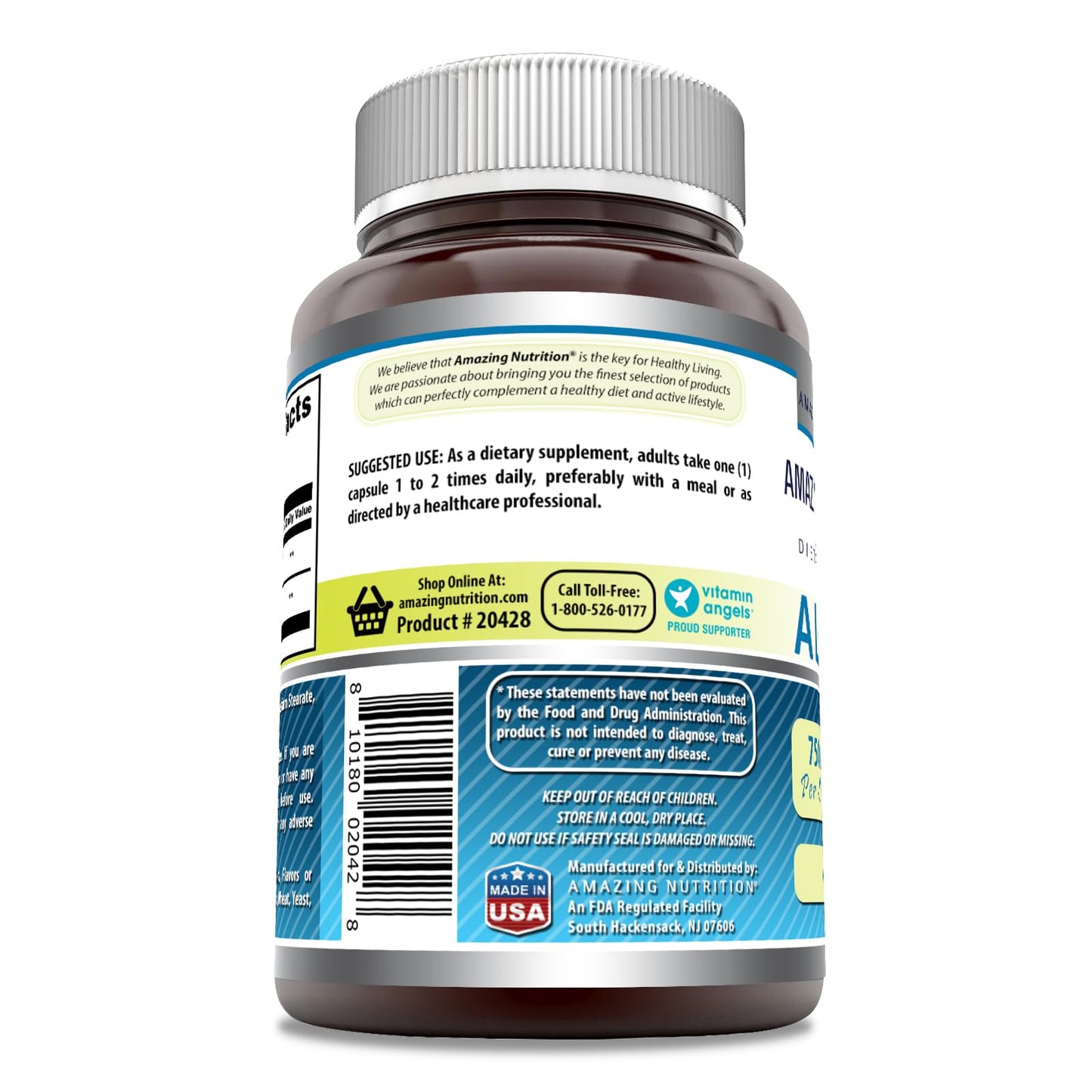 Amazing Nutrition Ala/ALC 750 Mg 60 Count