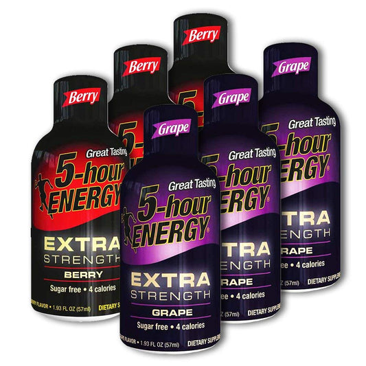 5 Hour Energy 3 Extra Strength Berry  3 Extra Strength Grape 6 Count