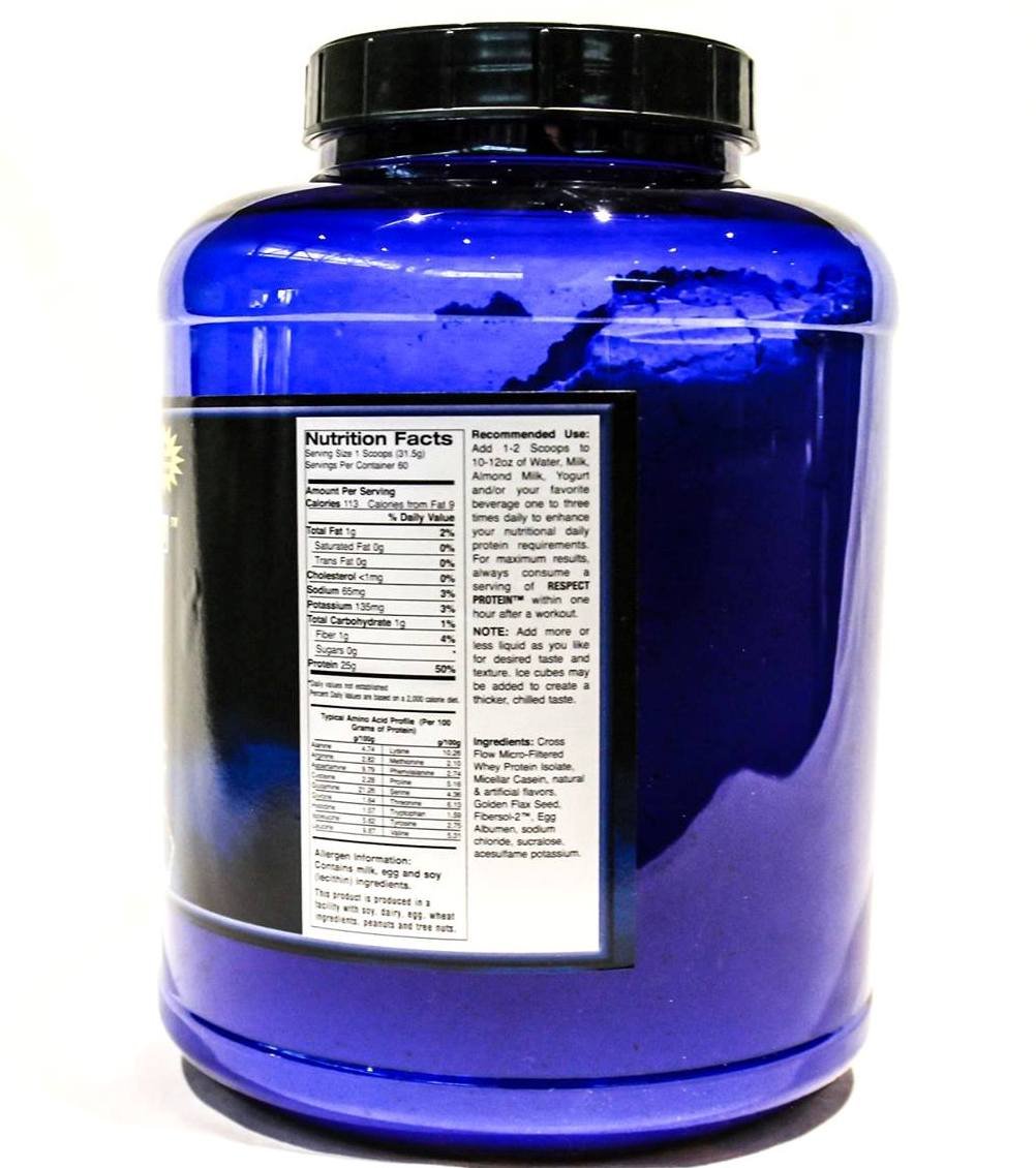 Time Released Protein Shake- Respect Protein - Best Meal Replacement Shake for Women Or Men - with Whey Protein Isolate, Micellar Casein, Flax Seed, Fiber