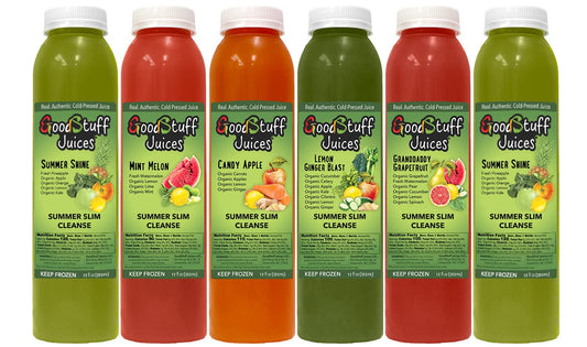 5 Day Summer Slim Juice Cleanse by Good Stuff Juices - Cold-Pressed - Premium Taste - 30 Juices - 12oz