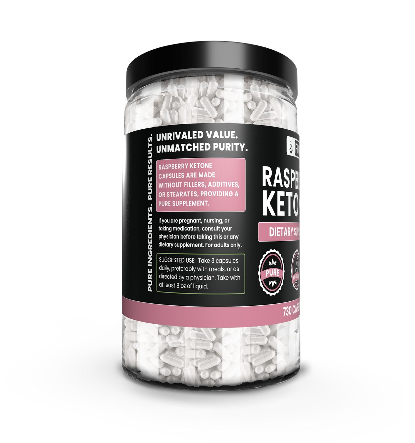 Pure Original Ingredients Raspberry Ketone (730 Capsules) No Magnesium Or Rice Fillers, Always Pure, Lab Verified