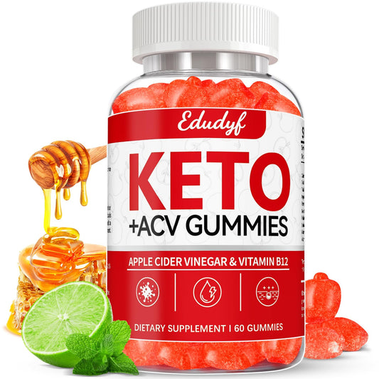 EDUDYF Natural Keto ACV Gummies for Women - Weight Loss,Curbs Cravings & Flat Tummy | Vegan, Gluten-Free, Sugar-Free | Supports Metabolism & Gut Health