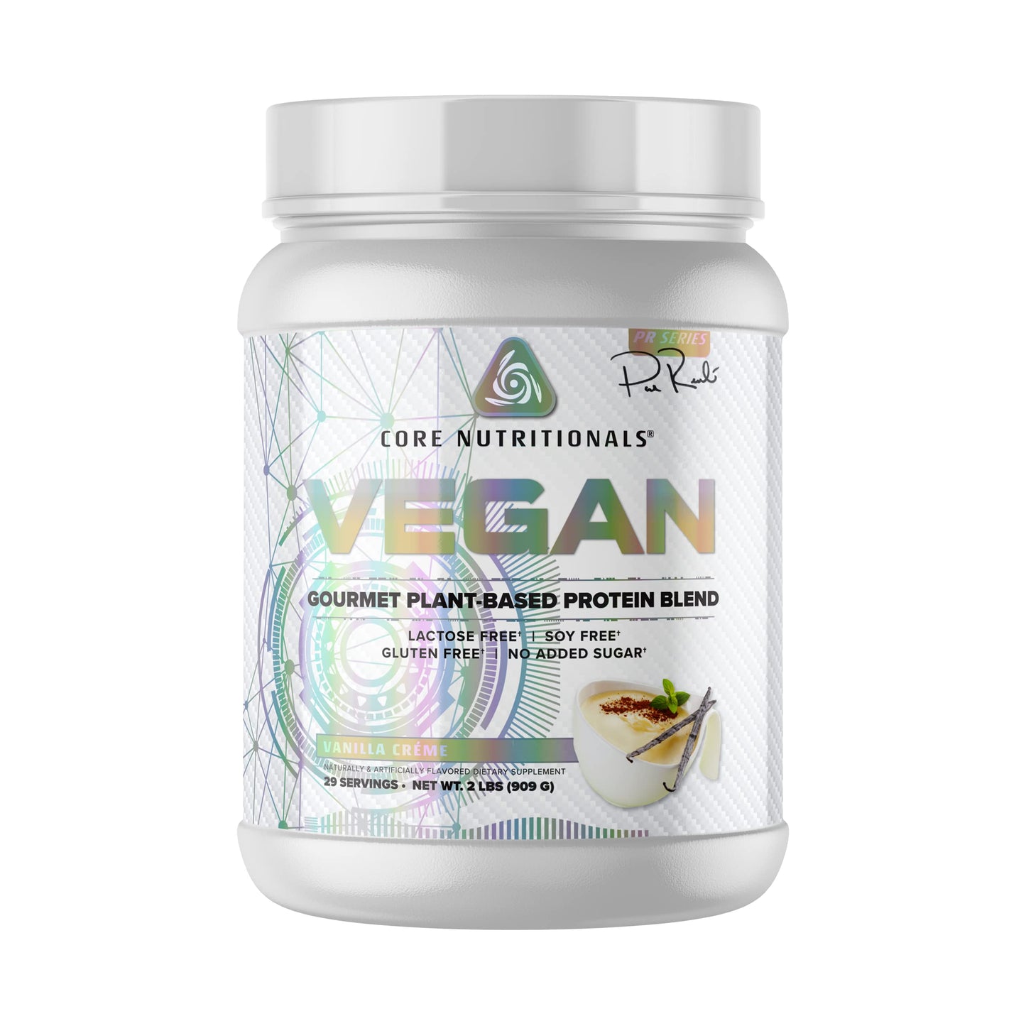 Core Nutritionals Platinum Vegan Gourmet Plant-Based Protein Blend with 21 Grams of Pea Protein, Lactose, Soy and Gluten Free (Vanilla Creme)