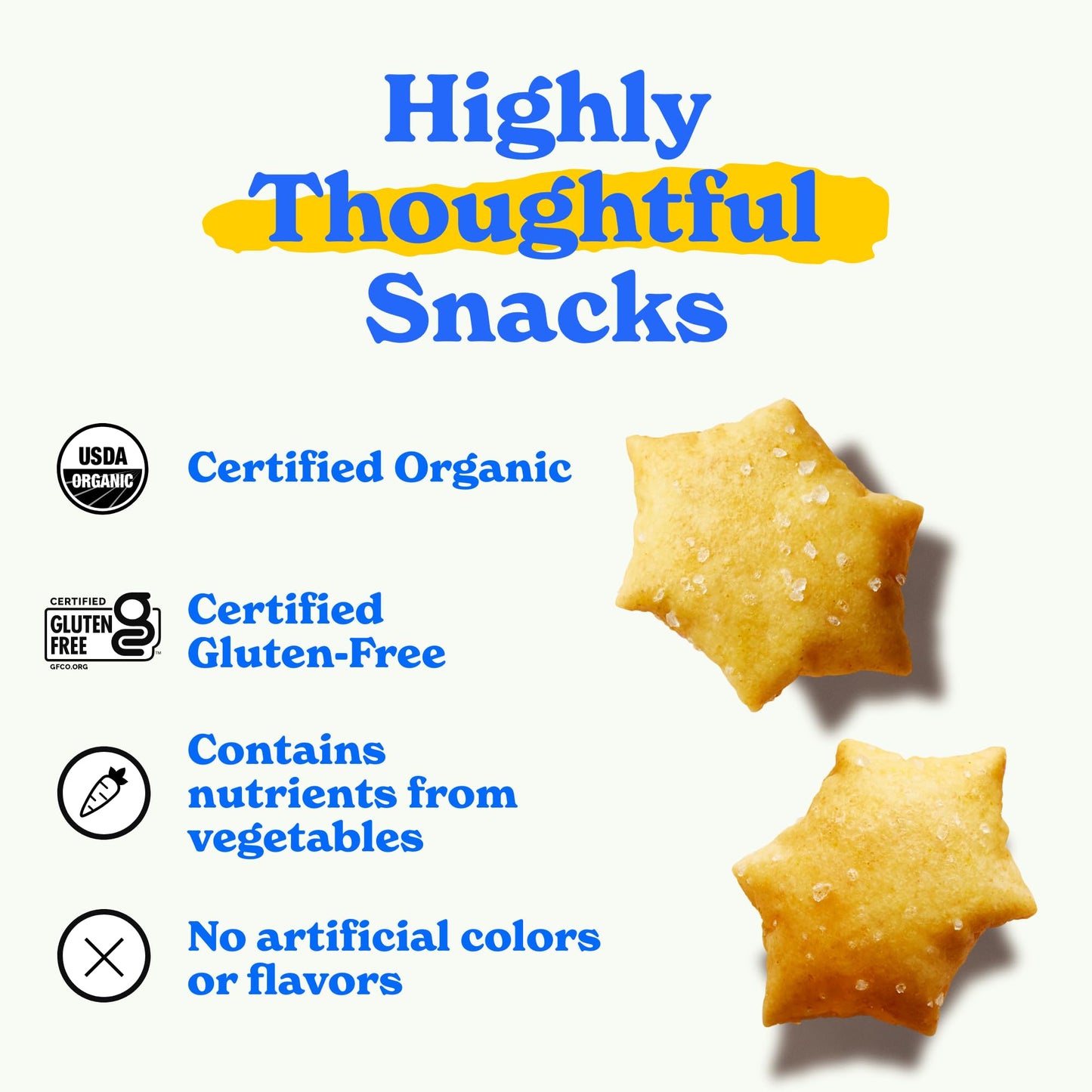 MadeGood Star Puffed Crackers Sea Salt 6 Bags 426oz Each Gluten Free Crackers
