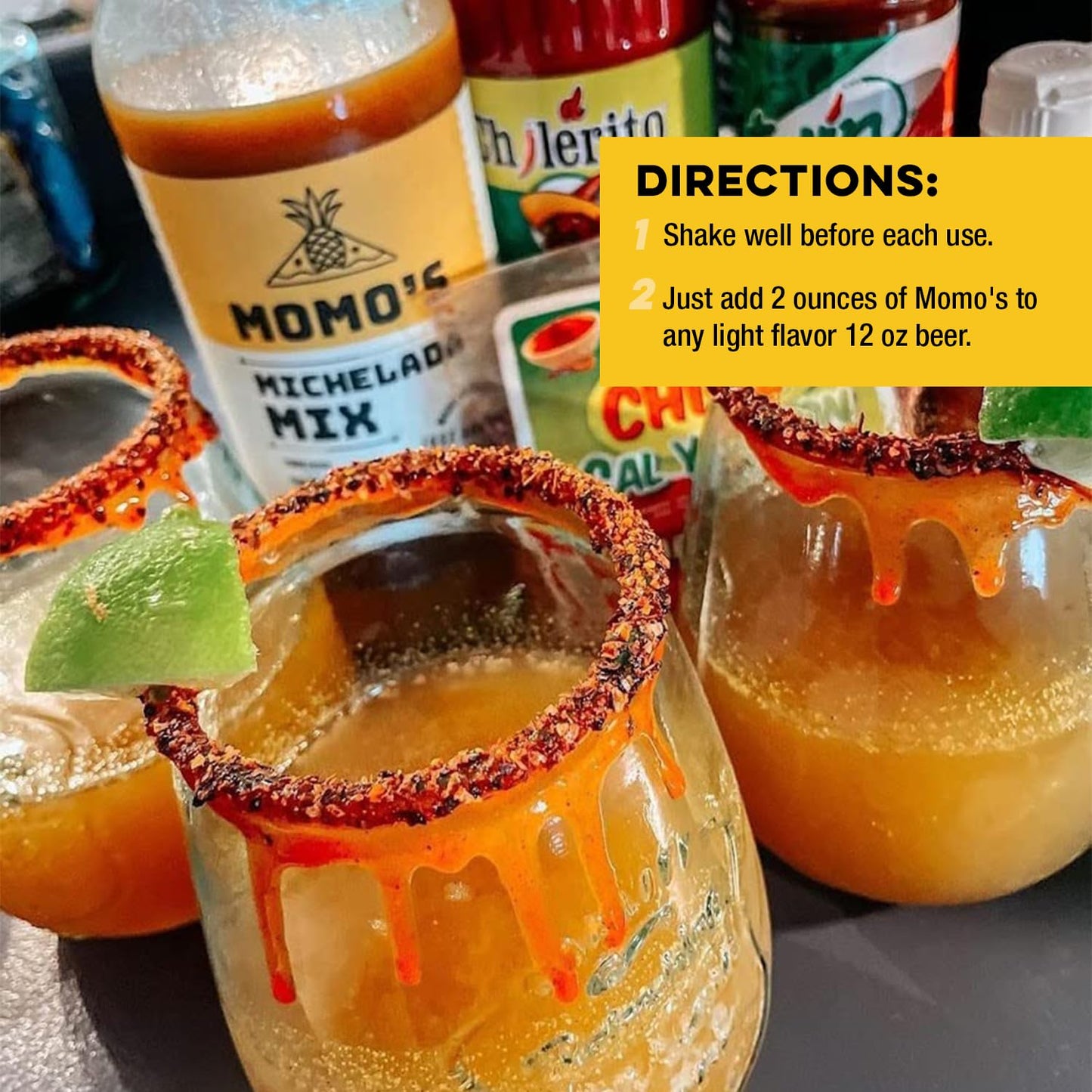 Momos Michelada Mix  TomatoFree Vegan and GlutenFree 16 Fl Oz  Experience Refreshment with MOMOS LemonBased Michelada  A Central American Classic  Simply Refreshing Fiesta in a Bottle