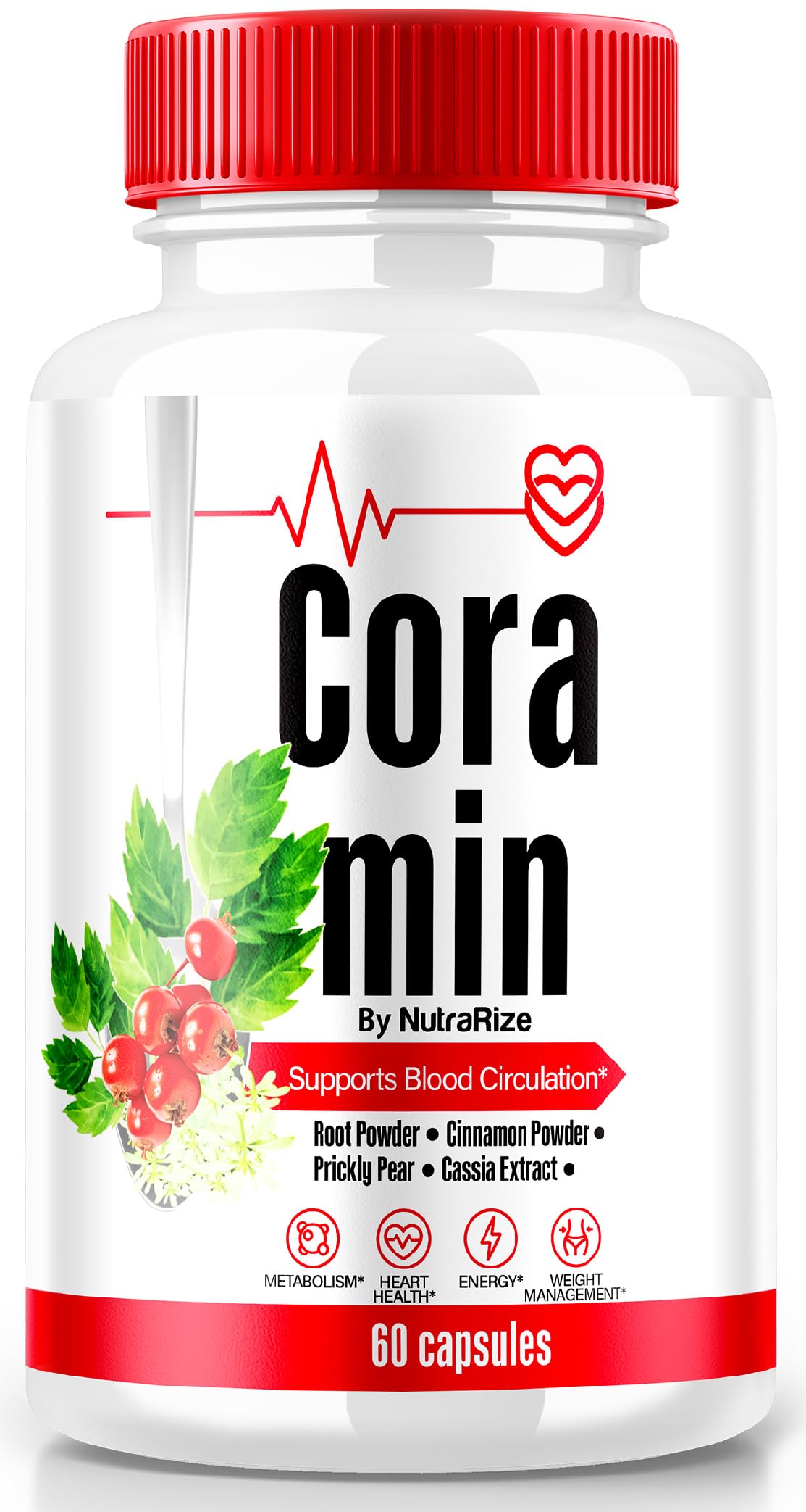 NutraRize Coramin Capsules, All-Natural Formula to Maintain Healthy Levels, Maximum Strength Supplement, Premium Blood Flow Support, Official Vitamin Pills, Cora min Capsulas Reviews (60 Capsules)